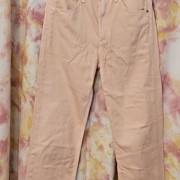 RAG & BONE STRAIGHT LEG MID-RISE PINK/WHITE JEANS Final Discount - Picture 8 of 12